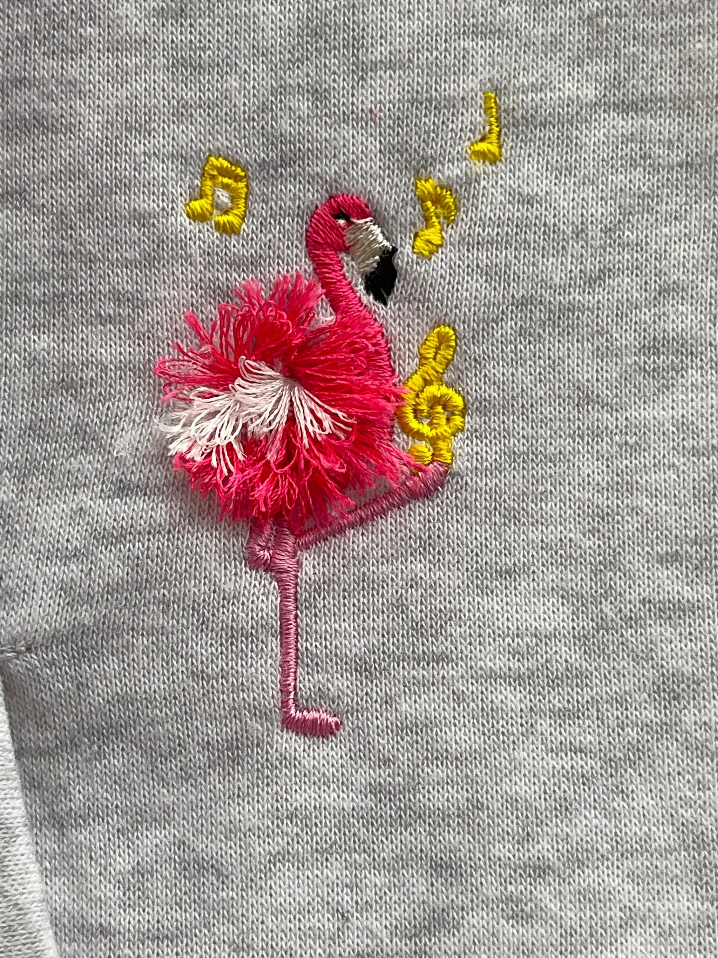 Mini Fringed Flamingo with Music Notes