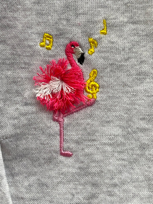 Mini Fringed Flamingo with Music Notes