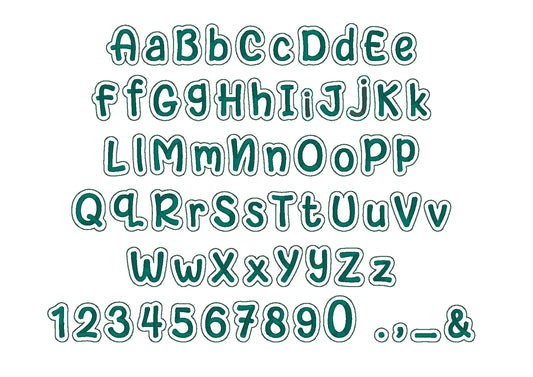 Glitter Faux Patch Font Applique