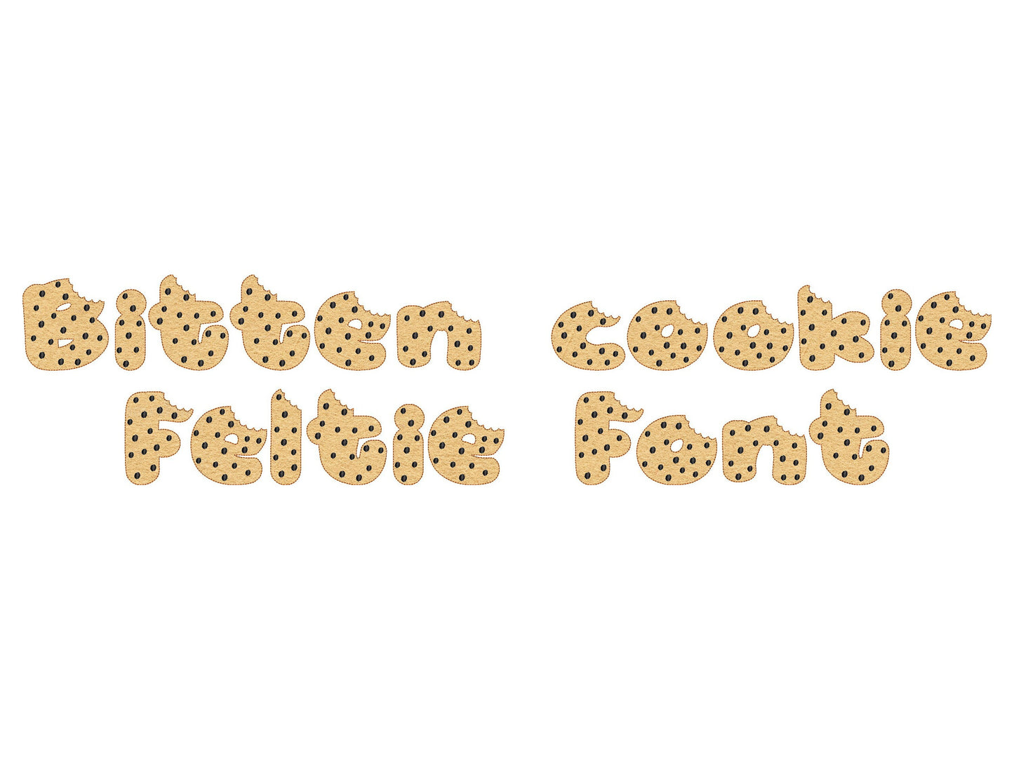 Bitten Cookie Feltie Font