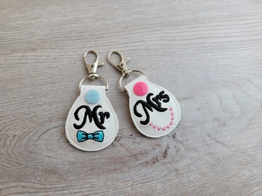 Mr And Mrs Wedding Keychain