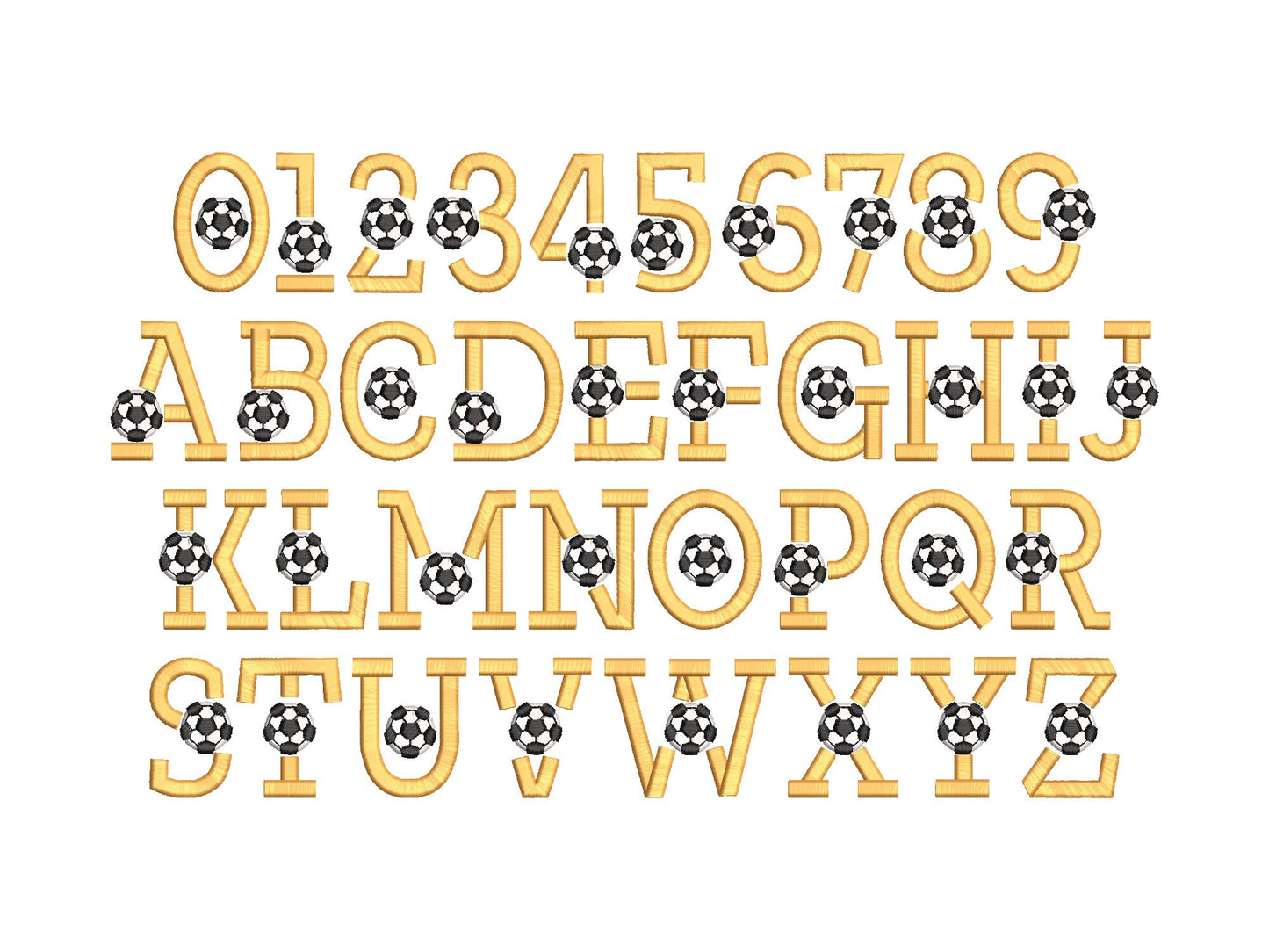 Puffy Puff Foam Soccer Font