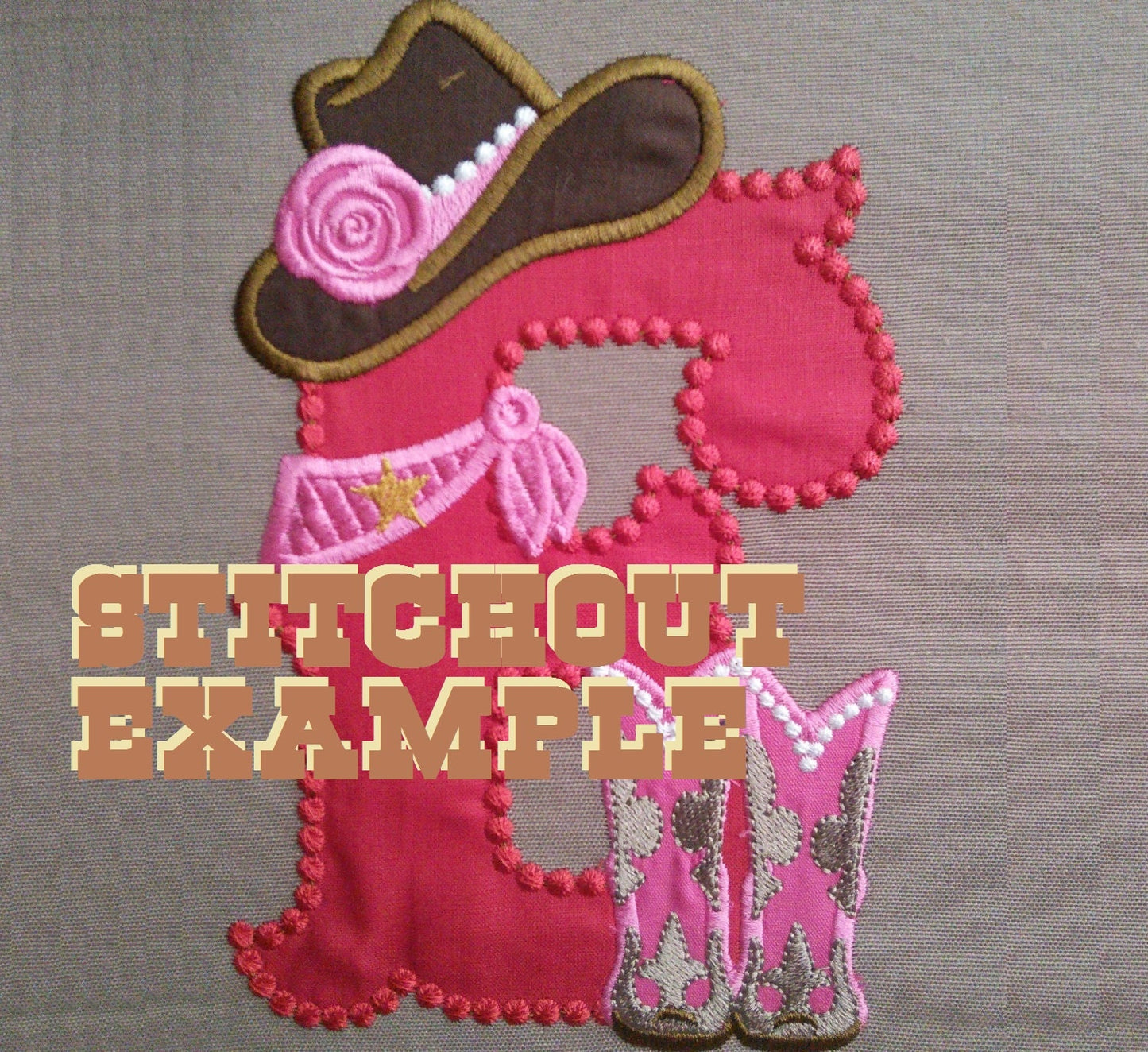 Lady Cowboy Birthday Number 1 One