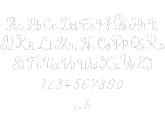 Quick Light Handwritten Script Chain Stitch Font