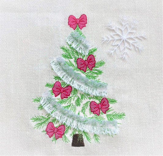 Vintage Old Fashioned Fringed Garland Christmas Tree