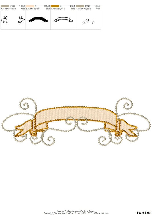 Swirl Banner for Birthday Name