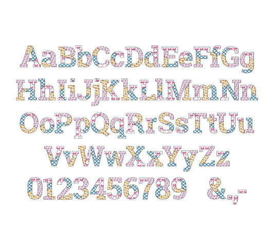 Patchwork Patterned Block Font