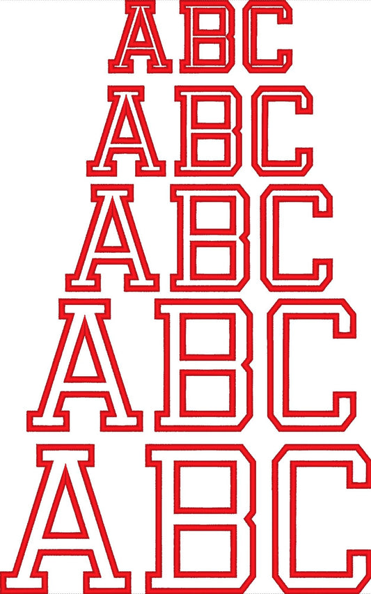 Thin Varsity Athletic Sport Font Outline