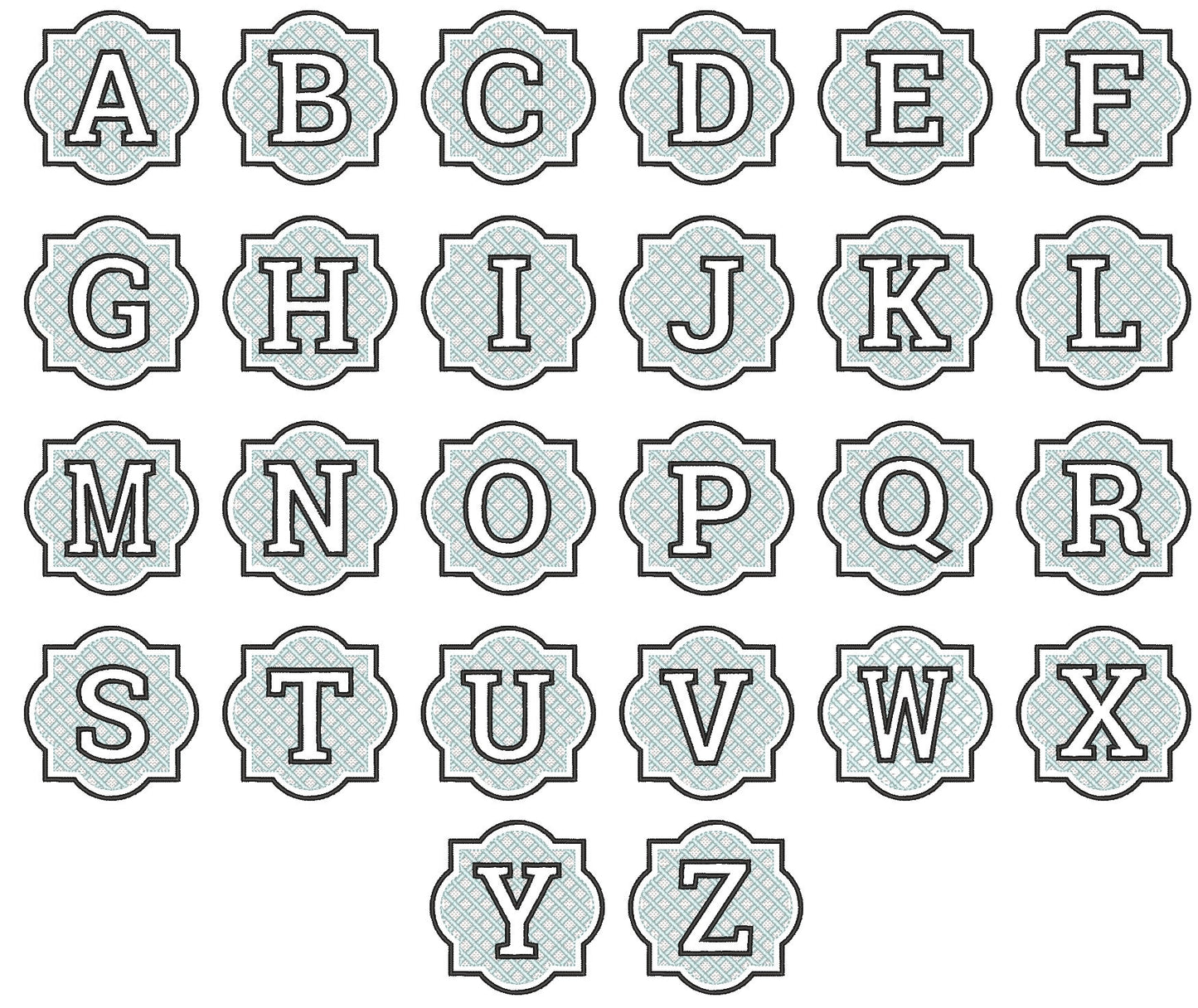 Gingham Embossed Monogram