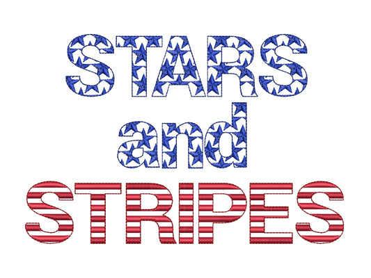 Patriotic Stars And Stripes Block Font