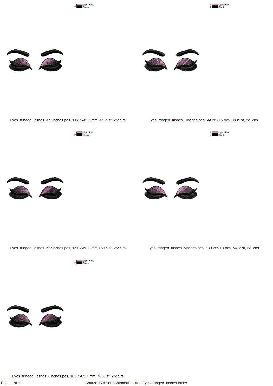 Ombre Shadows Doll Fringed Eyelashes