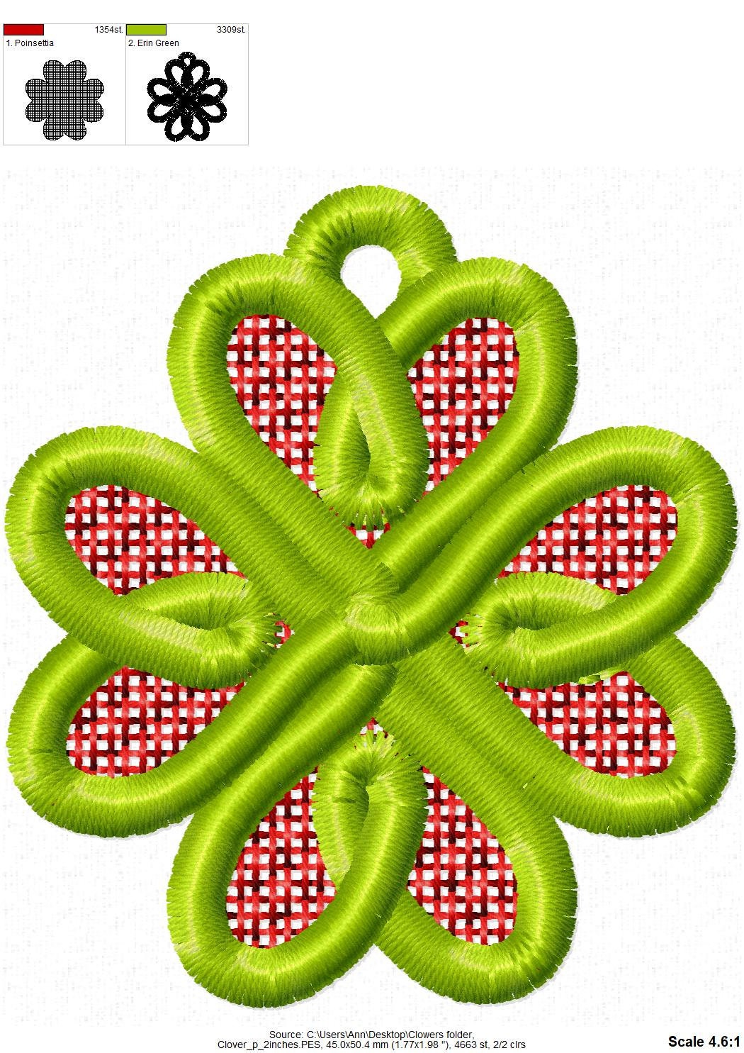 Shamrock Four Leaf Clover Charm Earrings FSL