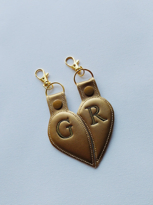 Split Heart Puffy Puff 3D Foam Keychain