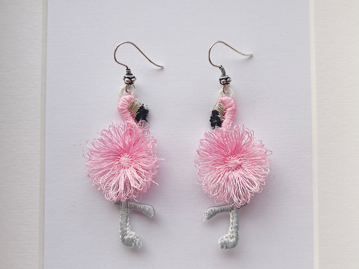 Cute Fringed Flamingo Earrings