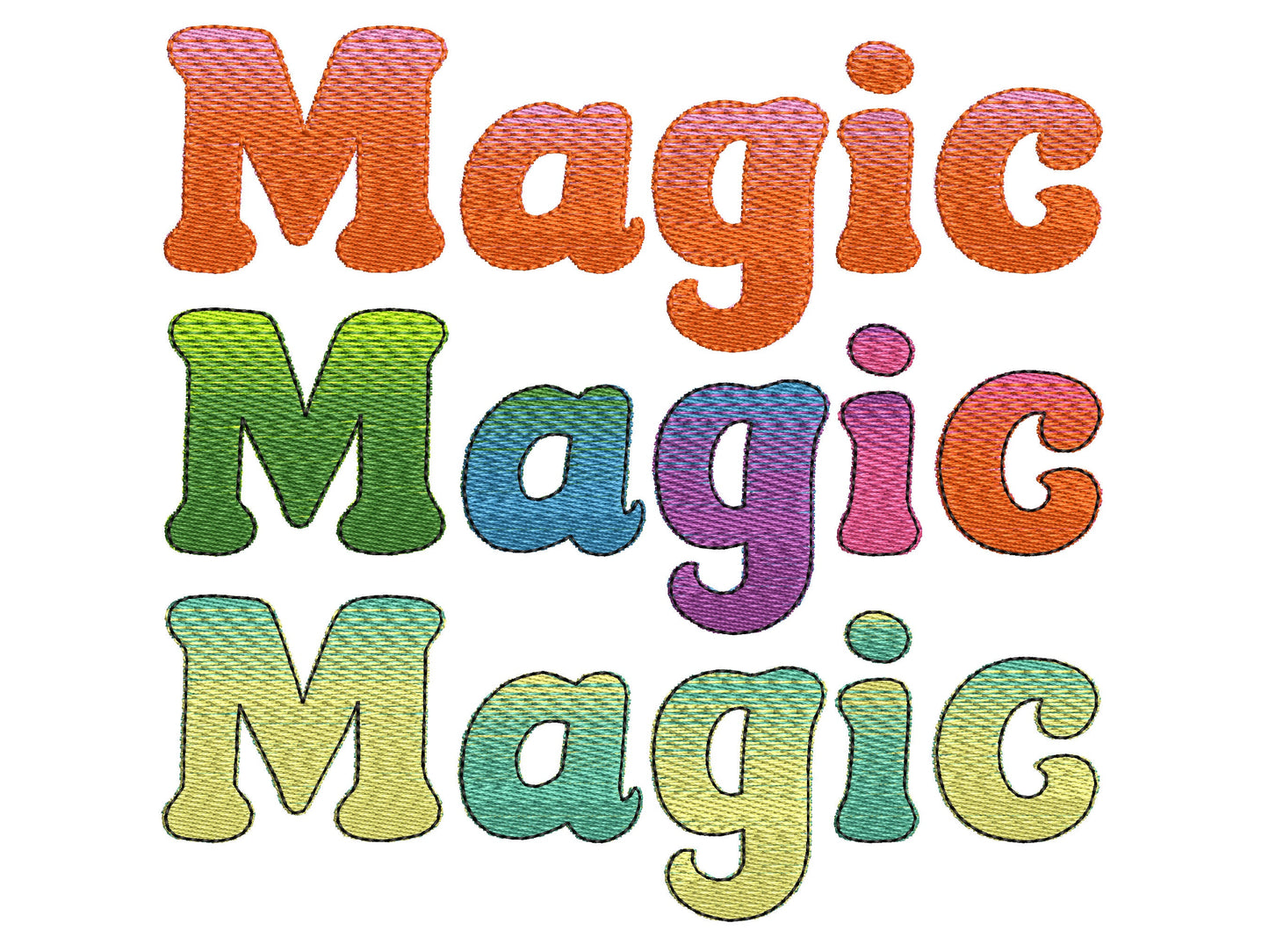 Awesome Iridescent Ombre Font