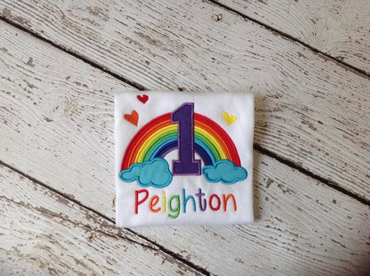 Satin Rainbow Birthday Number 1