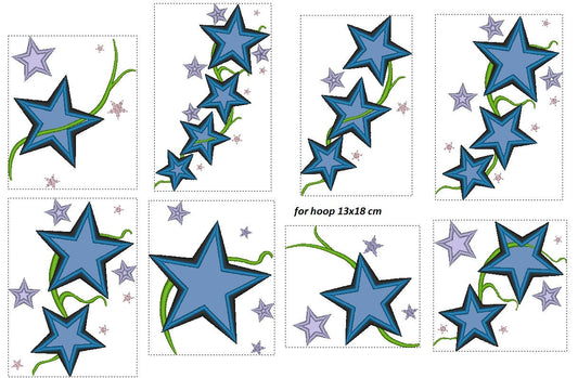 Star Applique Set of 3