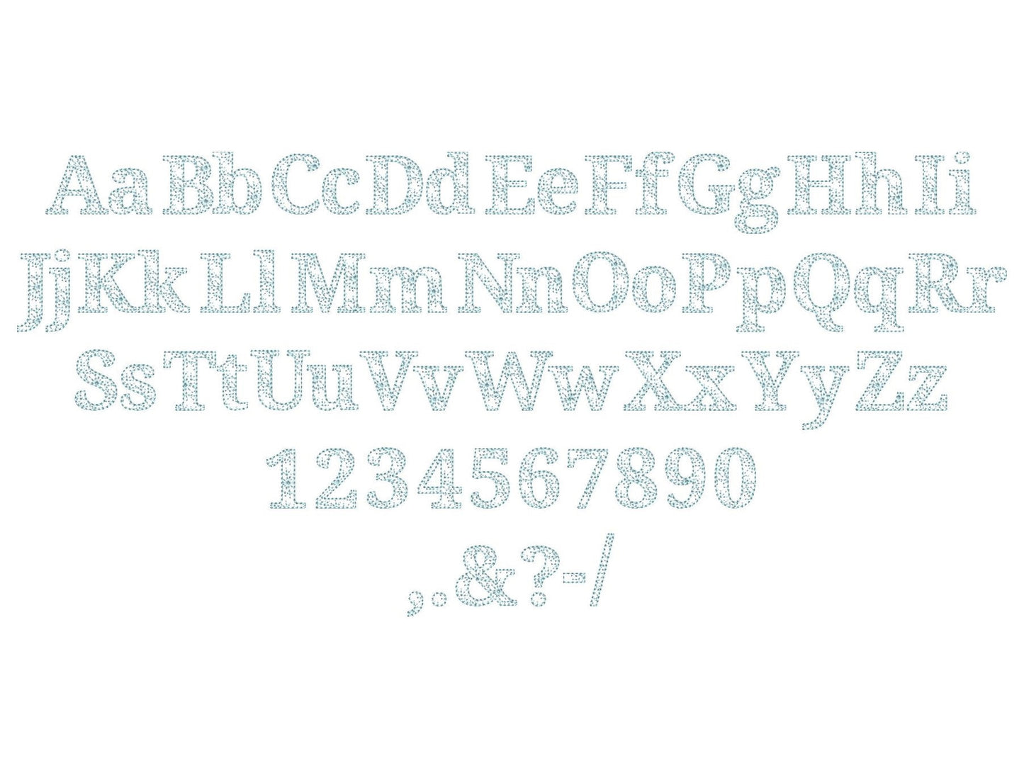 Winter Snowflake Block Font Light Stitch