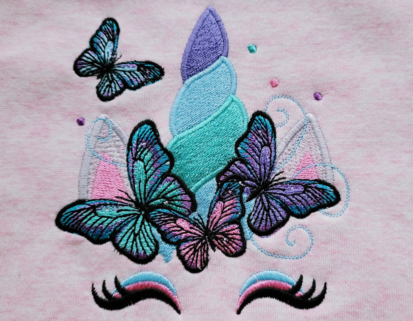 Unicorn Head with Butterflies