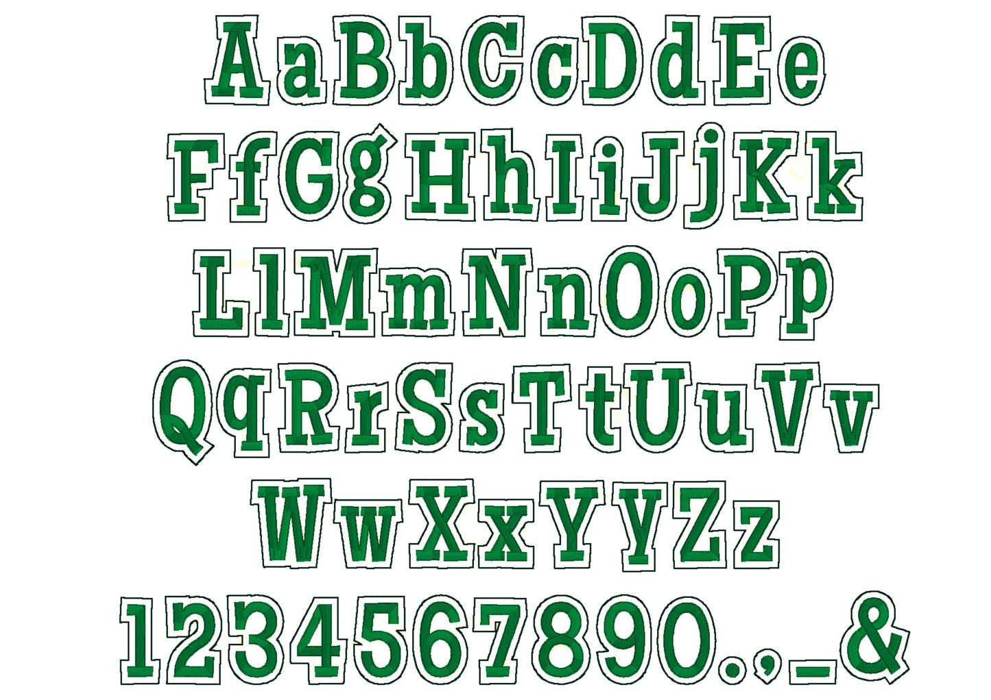 Glitter HTV Vinyl Sparkle Font