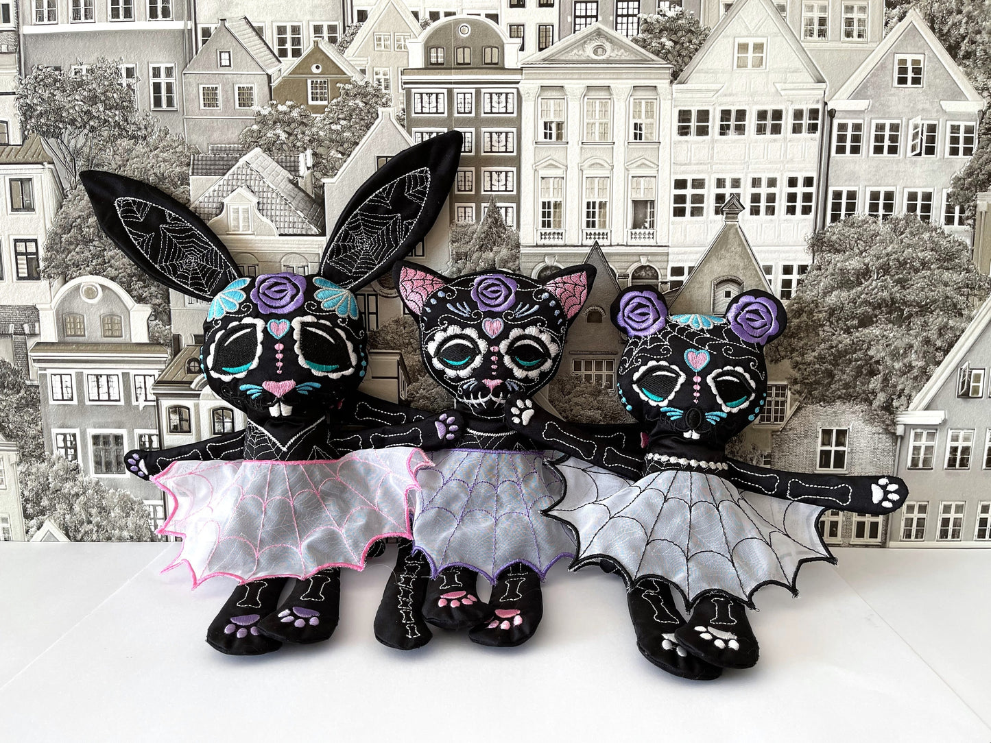 Sugar Skull Calavera Pretty Bunny ITH