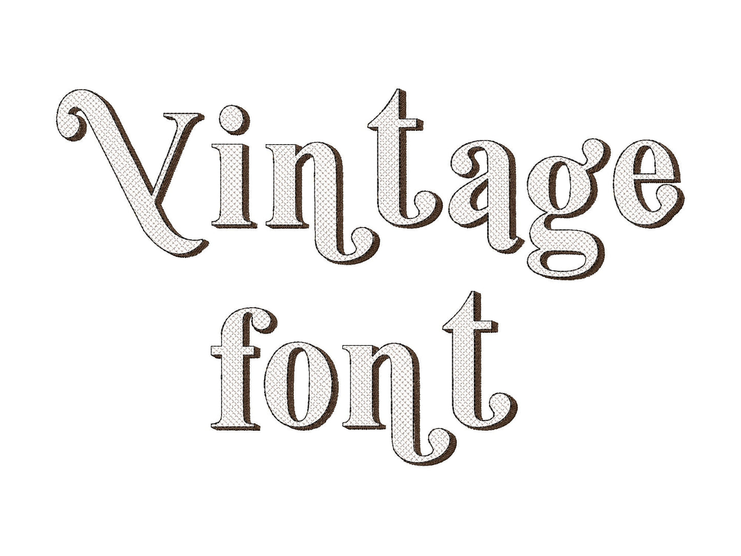 Vintage Glitter HTV vinyl Font