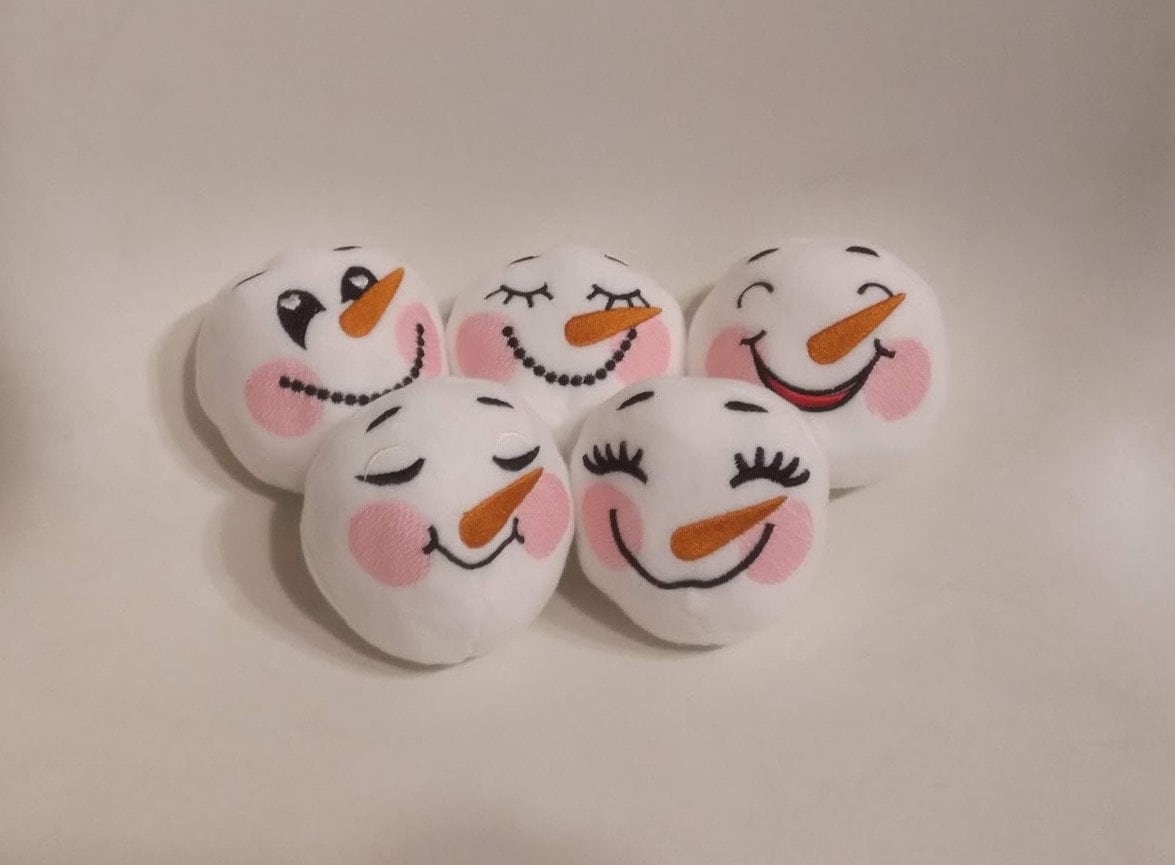 Snowman Face Snowball ITH