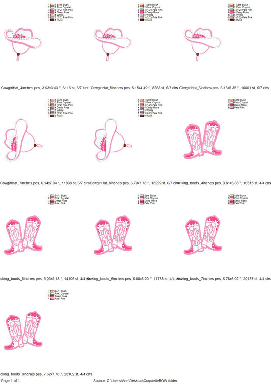 Cowgirl Girly Kicking Boots and Hat