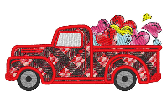 Wagon Red Truck with Heart