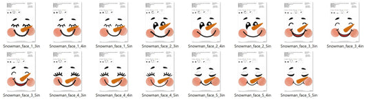 Snowman Doll Face Set