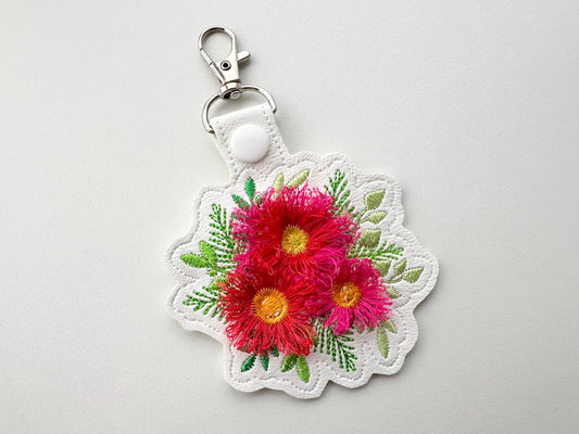 Fringed Floral Bouquet Keychain