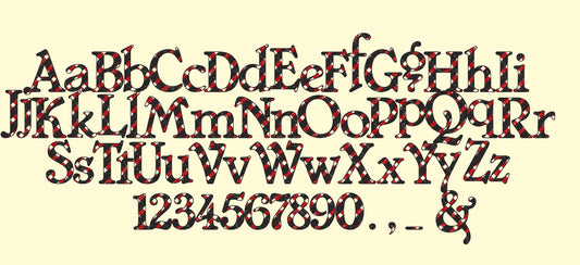 Buffalo Plaid Patterned Font Lake