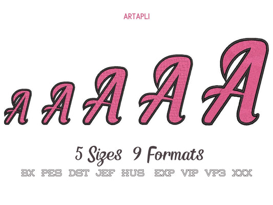 Bold Cursive Fill Stitch Girls Font