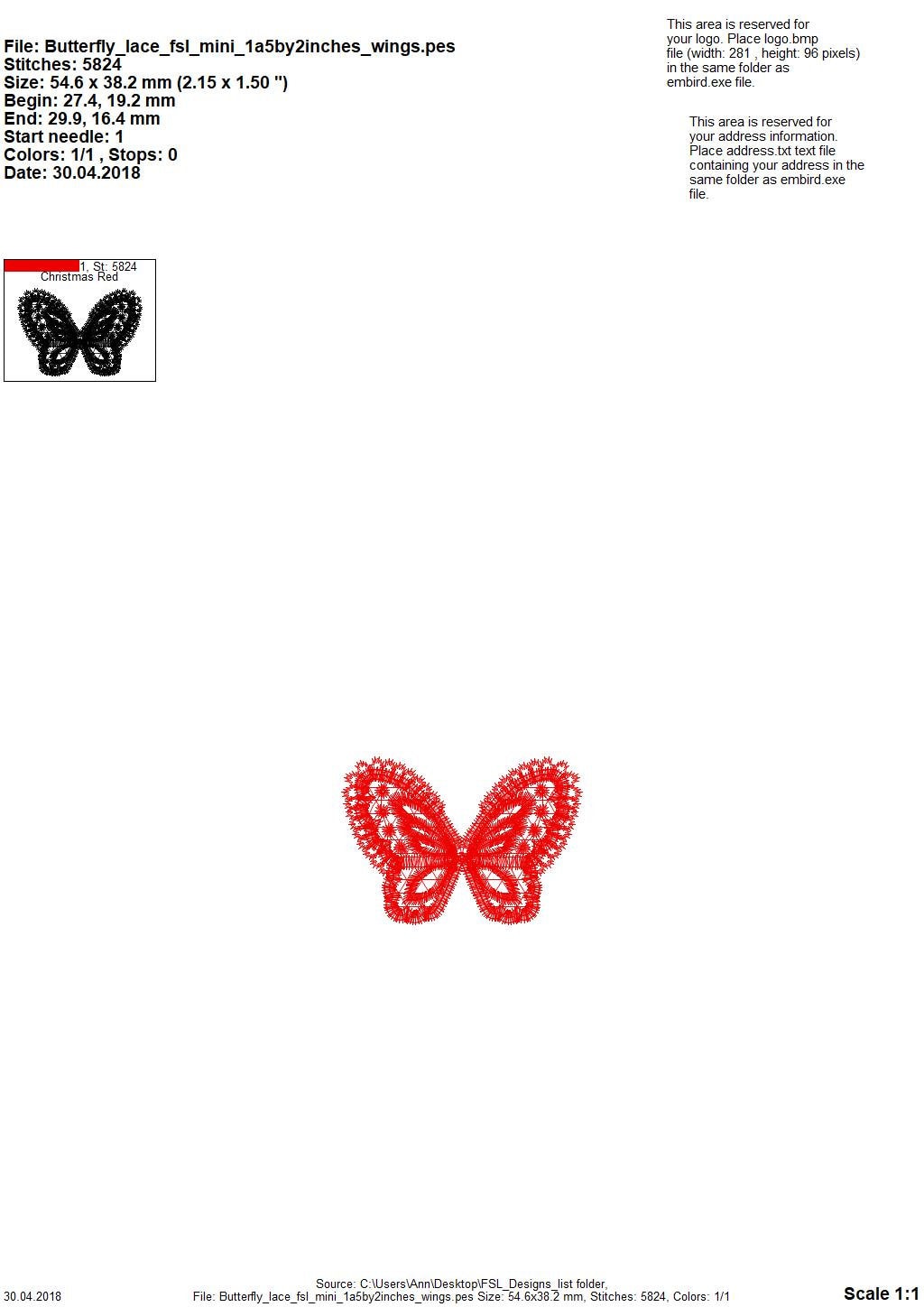 Small Butterfly 3D Dimensional FSL