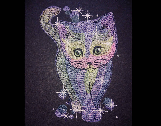 Sparkling Galaxy Kitty Cat