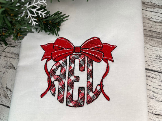 Old Fashioned Bow Monogram Frame