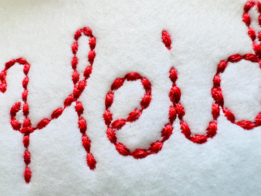 Hand Stitch Effect Handwritten Font Cookie