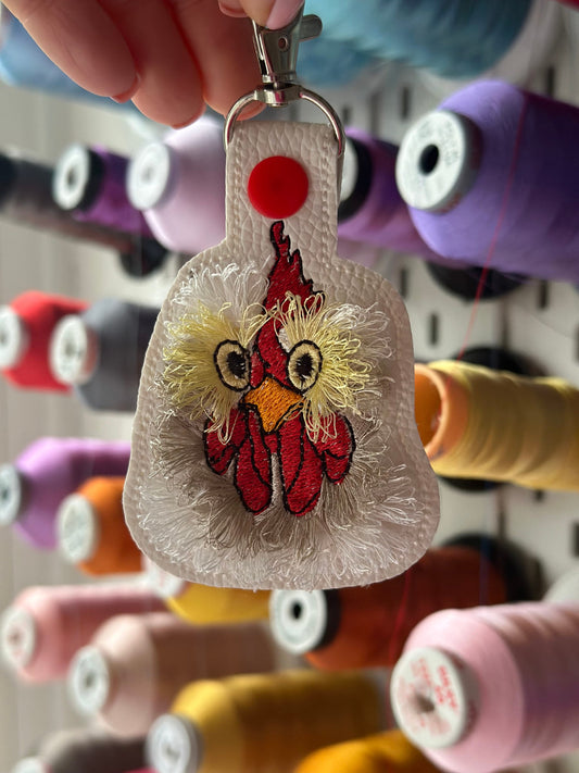 Fringed Chicken Keychain
