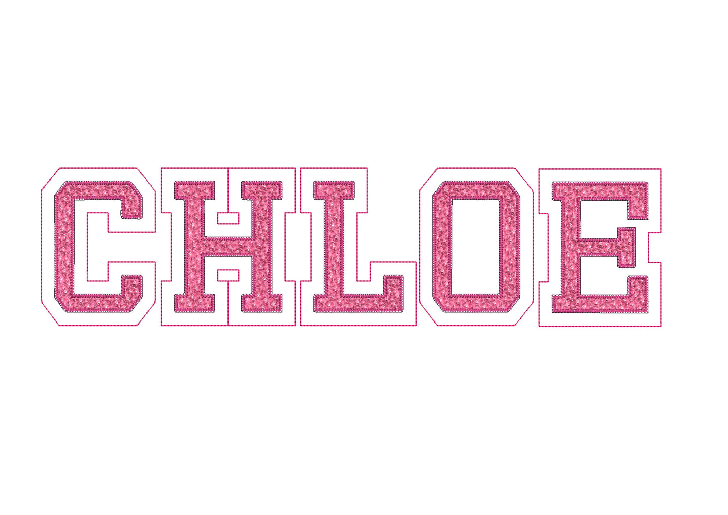 Best Faux Chenille Glitter HTV vinyl Font