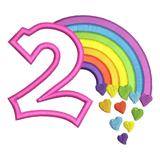 Cute Rainbow Birthday Numbers