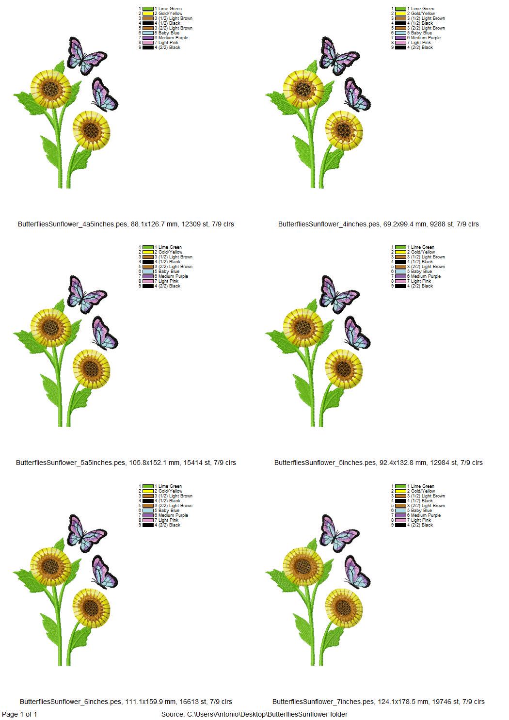 Two Fringed Sunflower and Butterfly
