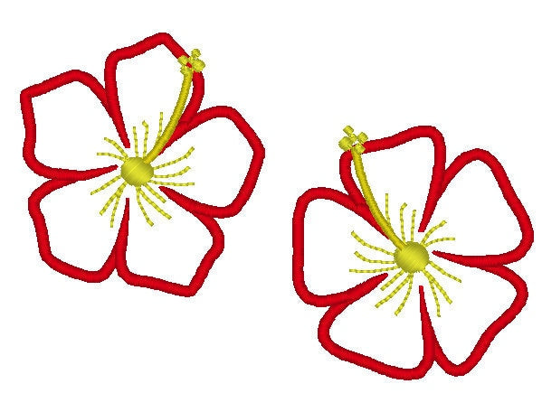 Hibiscus Flower Applique