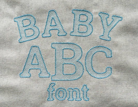 Puffy Bean Stitch Outline Block Font