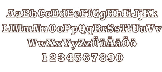 Cowboy Font Applique