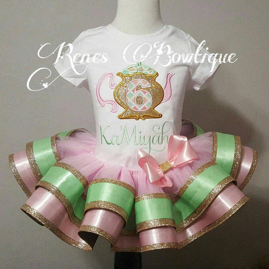 Teapot alice teaprty birthday theme teapot machine embroidery applique