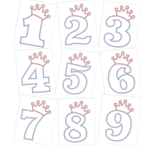 Little Princess Crown Birthday Numbers