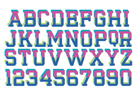 Block Varsity Collegiate Split Shadow Font