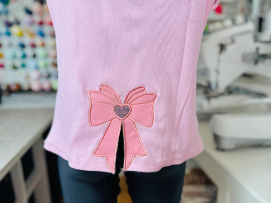 Coquette Lace Side Bow Applique