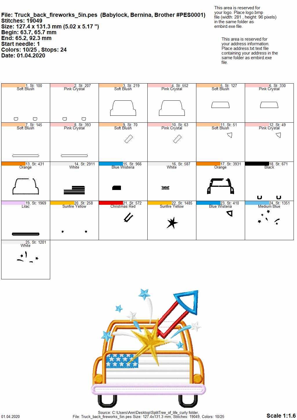 Patriotic 4th of July Vintage Station Wagon