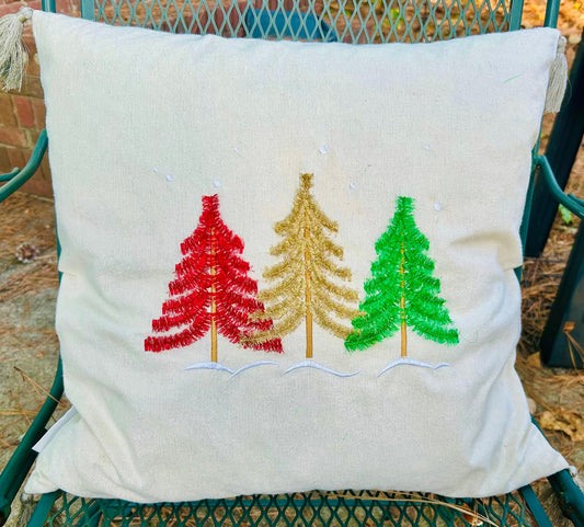 Fringed Christmas Tree 3 in a row